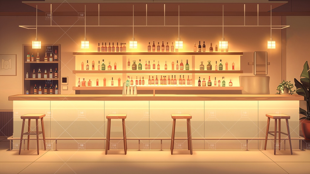 【Vtuber/動く配信背景】酒場のバー 01-03