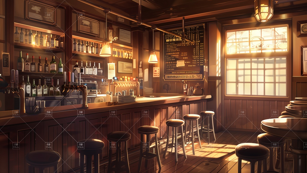 【Vtuber/動く配信背景】酒場のバー 01-03