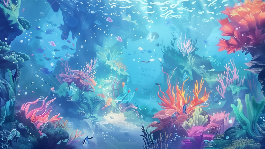 【Vtuber/動く配信背景】きらびやかな海 01-05