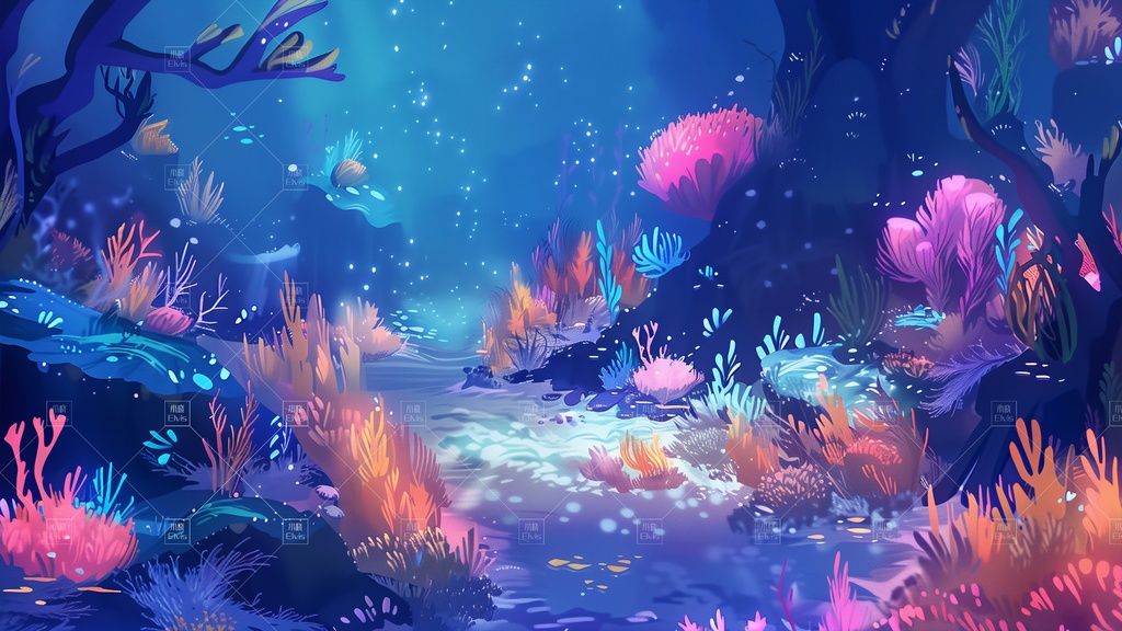 【Vtuber/動く配信背景】きらびやかな海 01-05