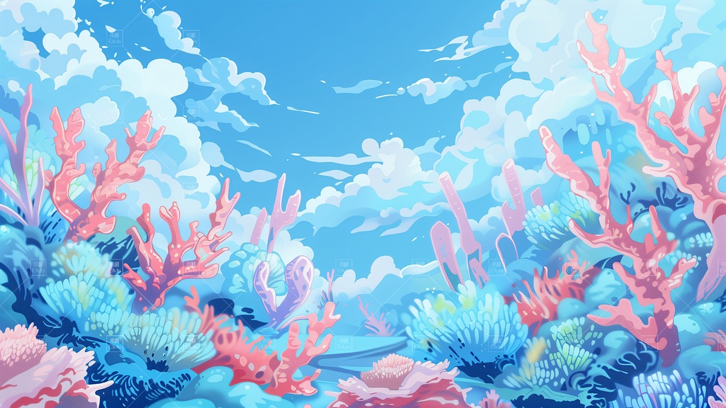 【Vtuber/動く配信背景】イラスト風マリン 01-06