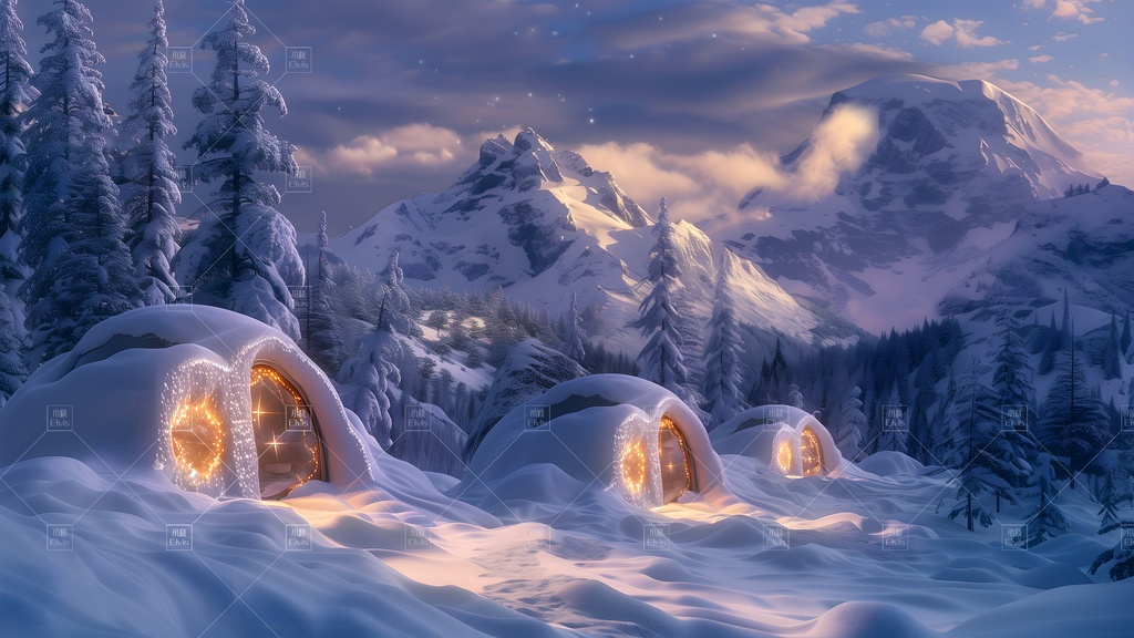 【Vtuber/動く配信背景】北国雪乡 雪郷 01-09