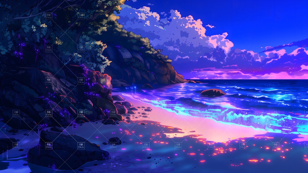 【Vtuber/動く配信背景】リゾート海岸 度假海岸 01-10