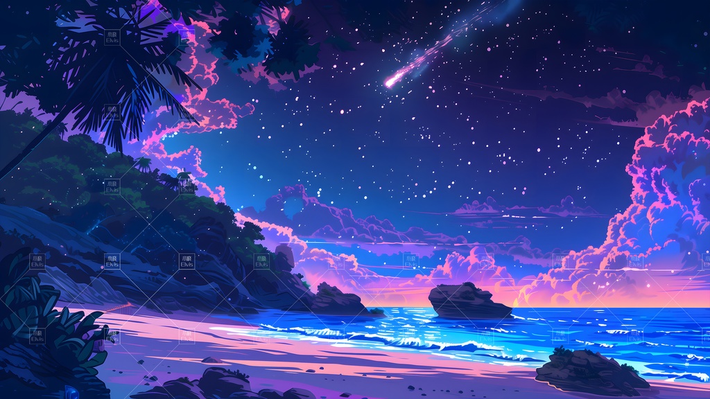 【Vtuber/動く配信背景】ドリームビーチ 梦幻海滩 01-11