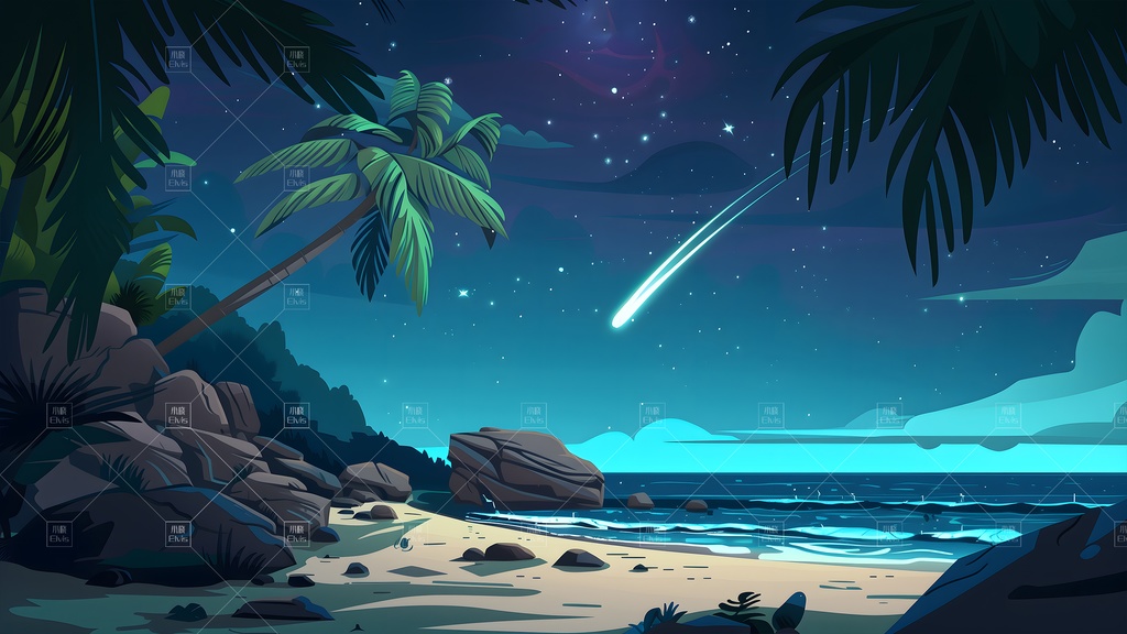 【Vtuber/動く配信背景】ドリームビーチ 梦幻海滩 01-11