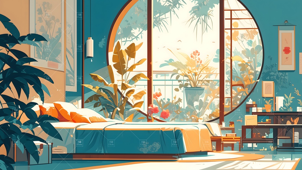 【Vtuber/動く配信背景】古風な寝室 古风卧室 01-16