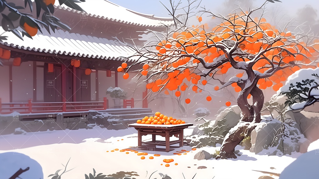 【Vtuber/動く配信背景】古風な庭園の冬 古风园林 01-20