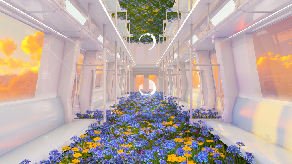 【Vtuber/動く配信背景】夢核列車 かいよう 花海 PV Game VTB