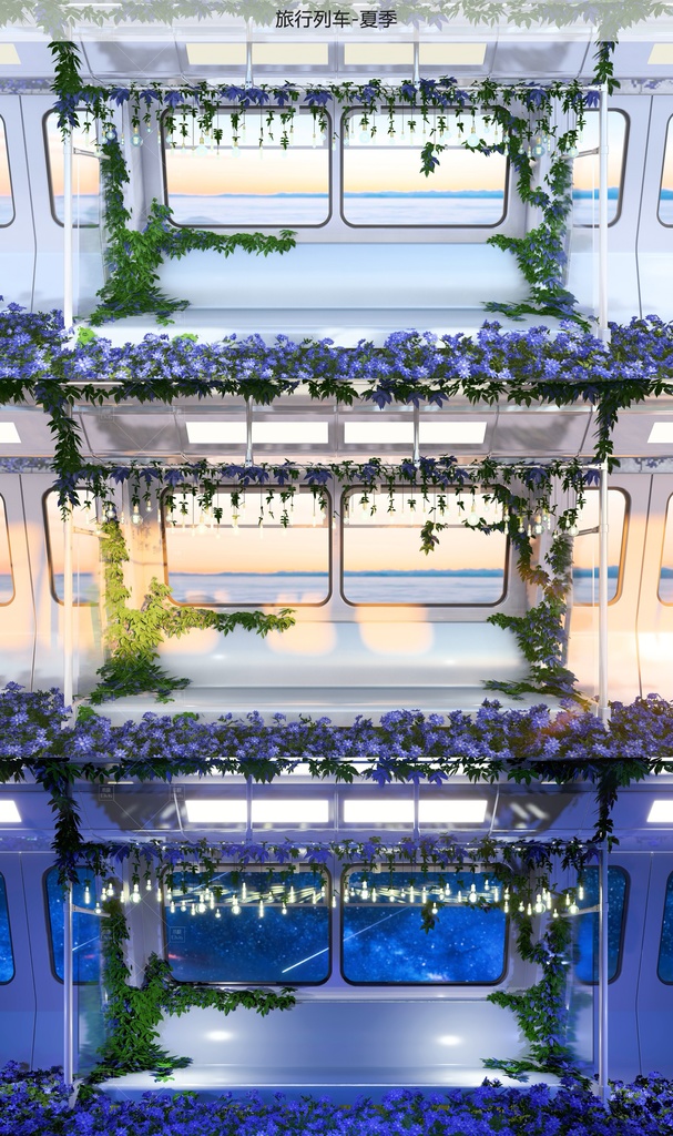 【Vtuber/動く配信背景】夢核列車 旅行列車 花海 PV Game VTB