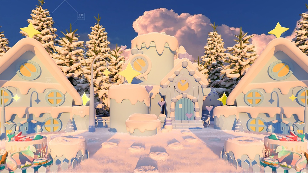 【Vtuber/動く配信背景】ケーキ 小さな庭 PV Game VTB