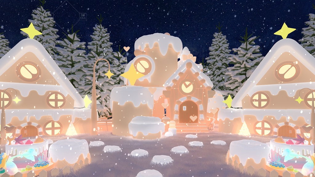 【Vtuber/動く配信背景】ケーキ 小さな庭 PV Game VTB