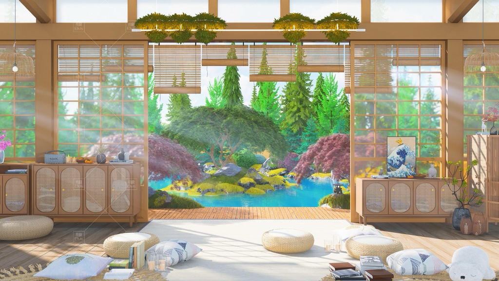 【Vtuber/動く配信背景】研究の中庭 PV Game VTB