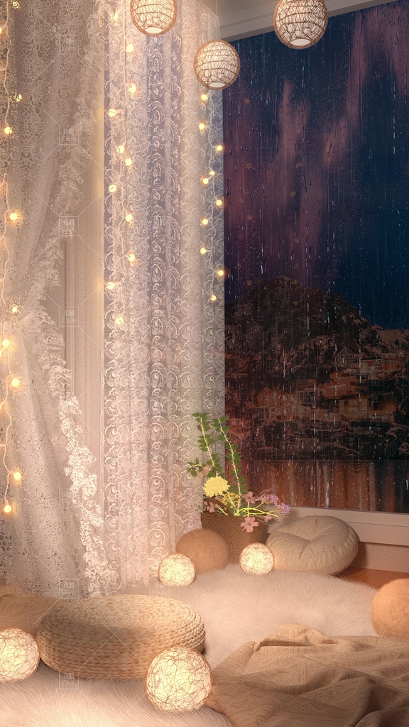 【Vtuber/動く配信背景】暖かさ 寝室 PV Game VTB