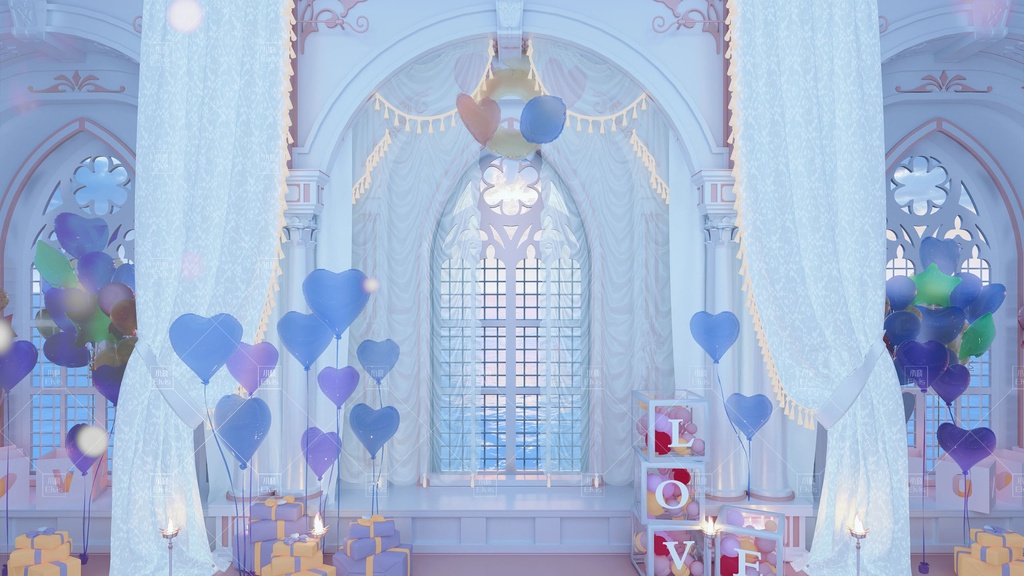 【Vtuber/動く配信背景】2.14 バレンタインデー Valentine's Day PV Game VTB