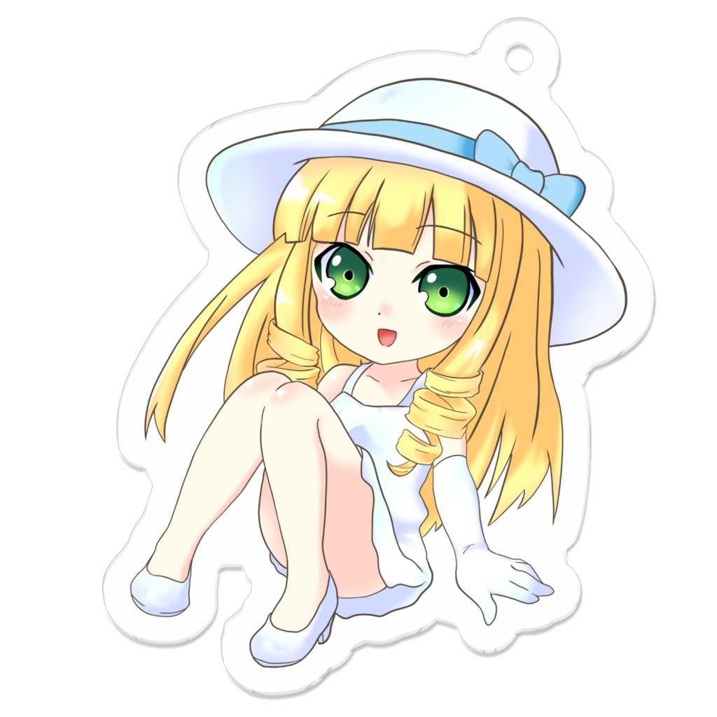 【描き下ろし】一周年記念！ぷ～にお嬢様おすわりアクキー