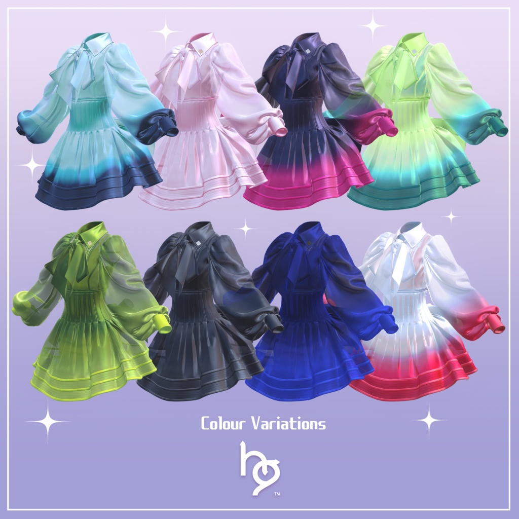 オリジナル3D衣装モデル【Shimmering Chiffon】