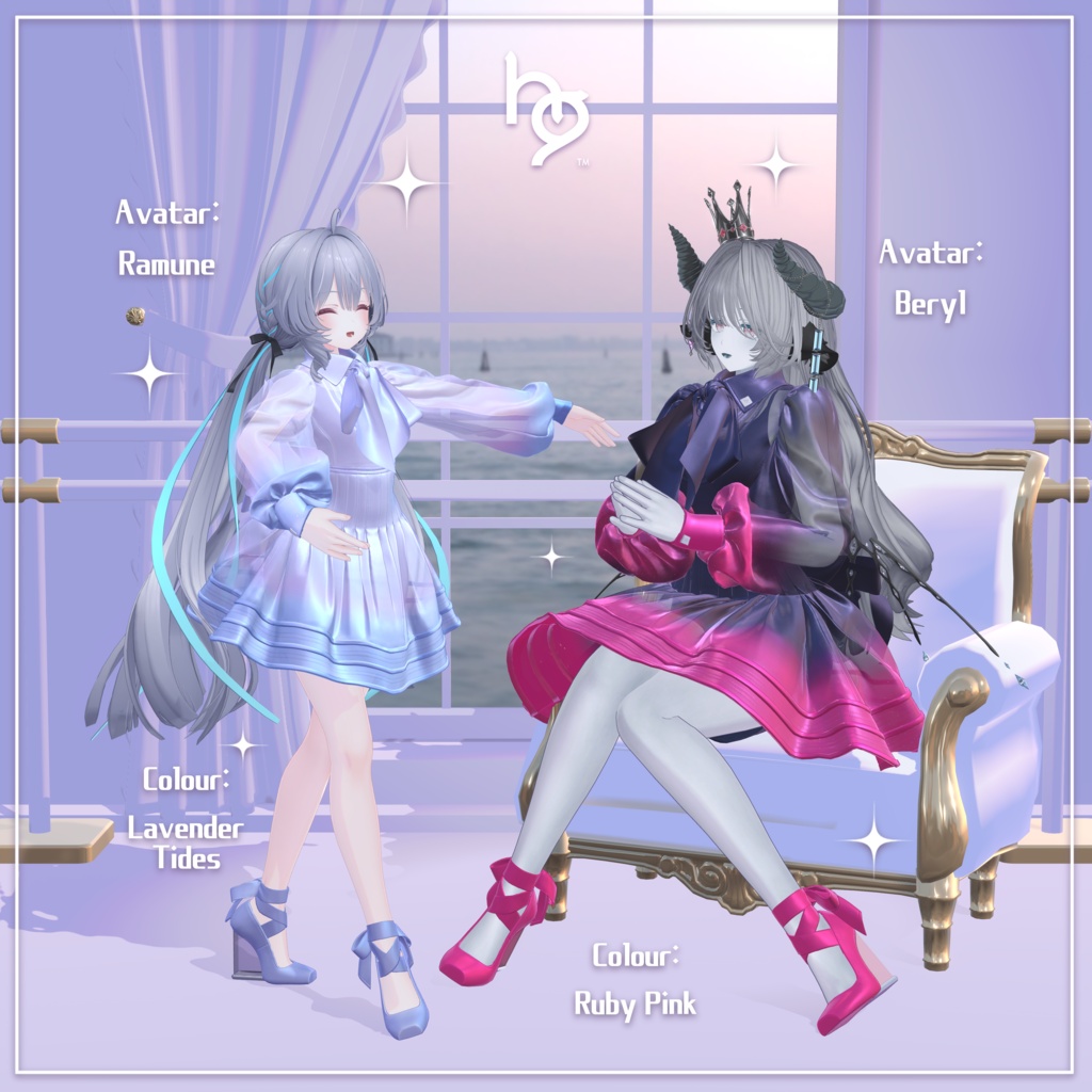 オリジナル3D衣装モデル【Shimmering Chiffon】