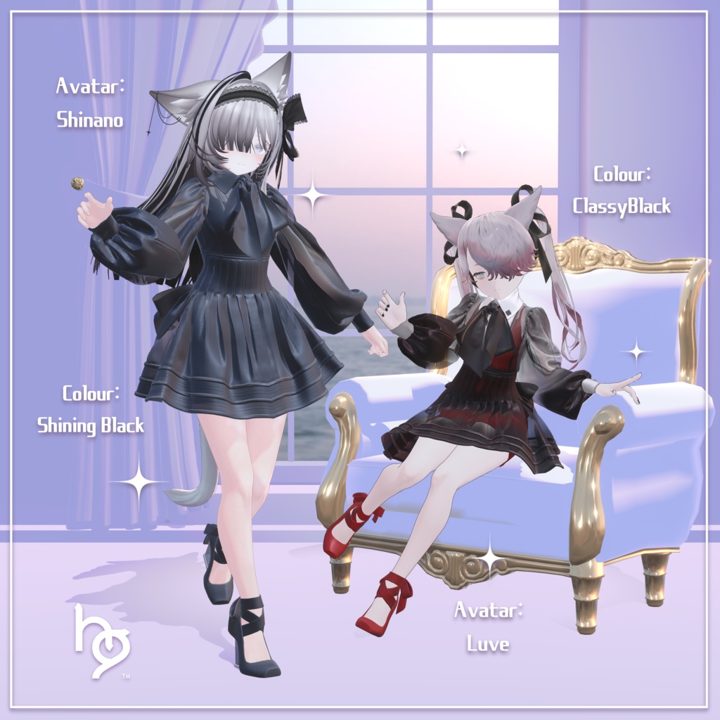 オリジナル3D衣装モデル【Shimmering Chiffon】