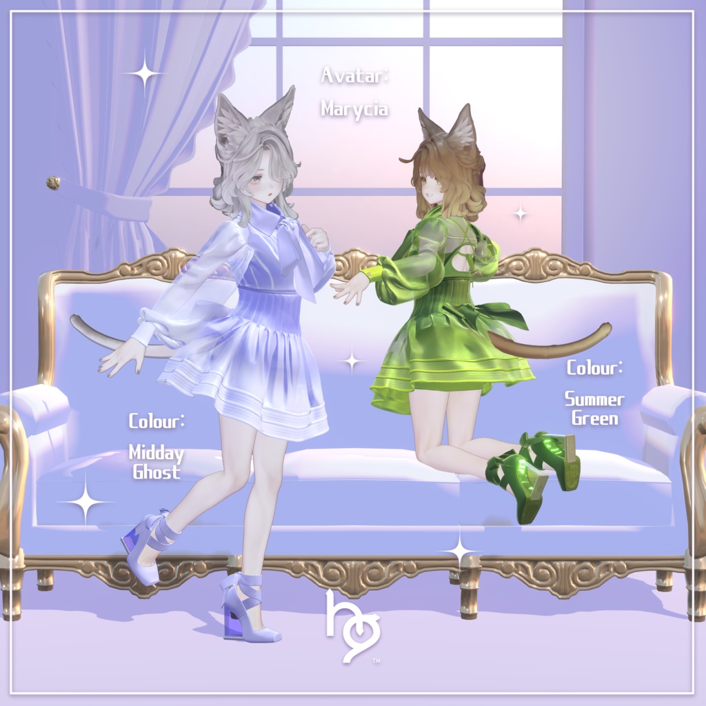オリジナル3D衣装モデル【Shimmering Chiffon】