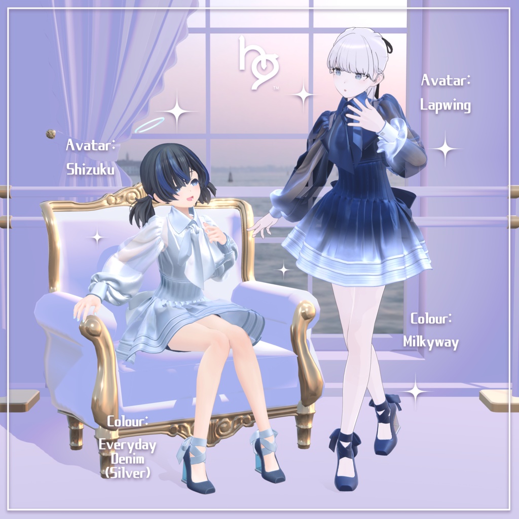 オリジナル3D衣装モデル【Shimmering Chiffon】