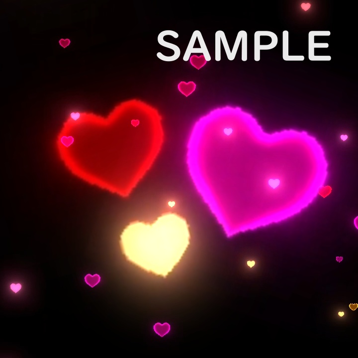 【VRChat/UnityEffcts】ハート背景エフェクト　HeartEffects