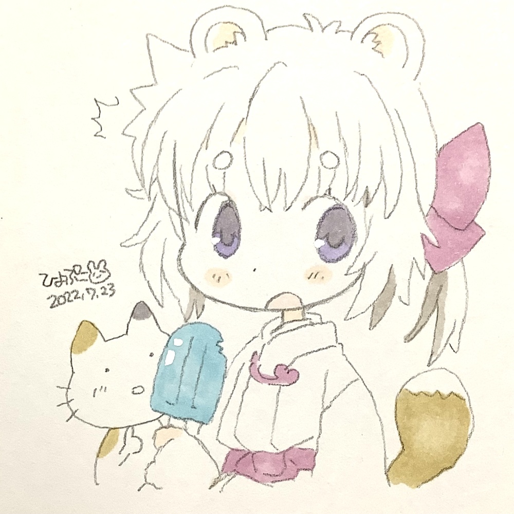 ガリガリ君はソーダ派なタヌキ子さんの手描きイラスト ひよぷこ通販部 Booth