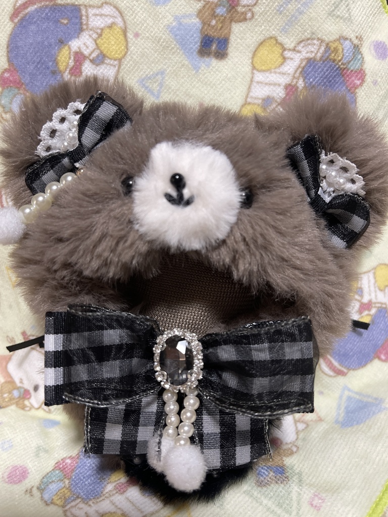 ぬい服ふわふわ黒くまちゃん