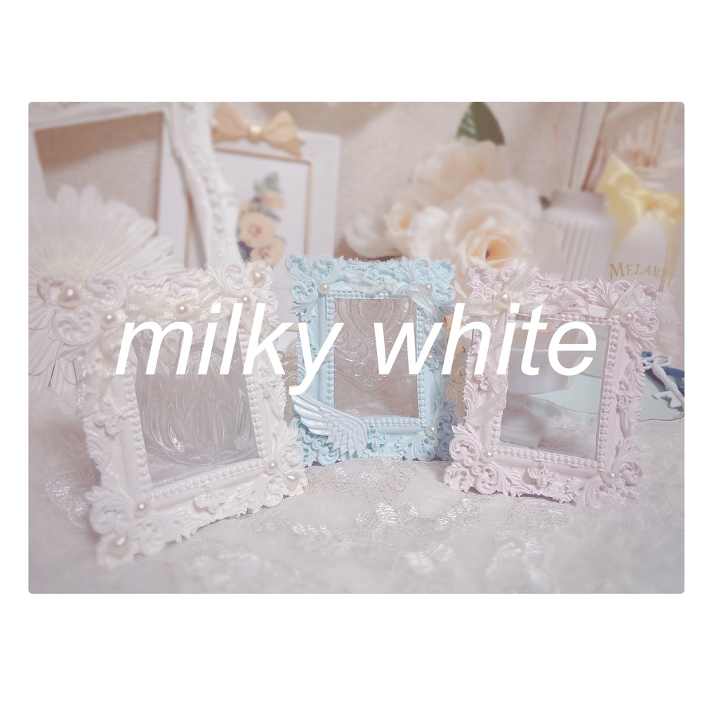 ♡frameトレカケース / milky white