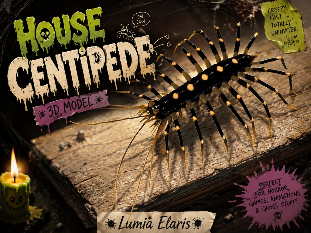 🕷️ House Centipede / ゲジ / 그리마