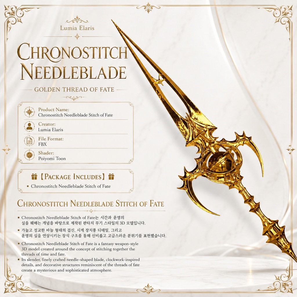 Chronostitch Needleblade Stitch of Fate / 時を縫う針剣 運命の縫合 / 시간을 꿰매는 바늘검 운명의 봉합 【🎨3 Colors Collection】