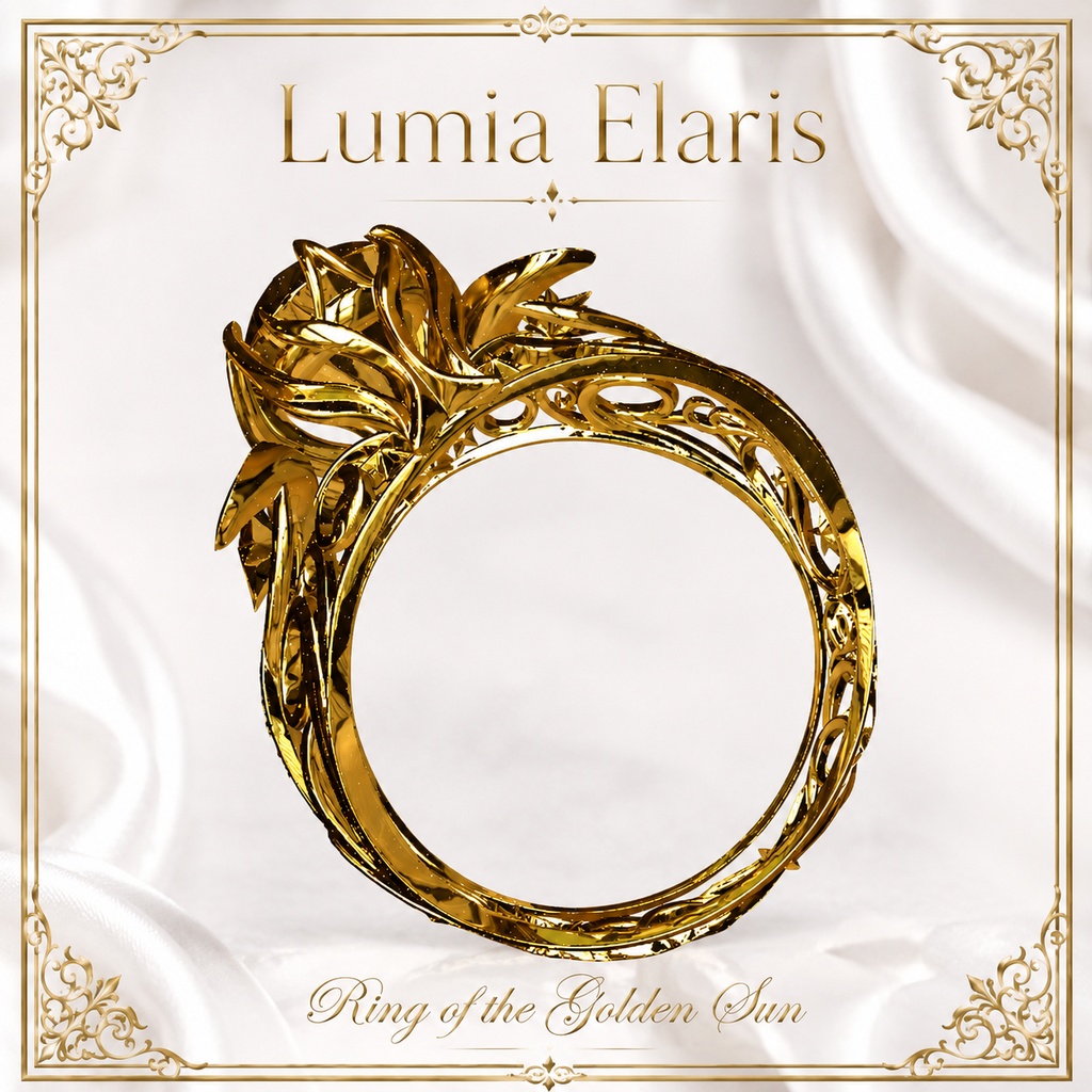 💍 Ring of the Golden Sun / 黄金の太陽の指輪 / 황금 태양의 반지 【🛍️2 Product Collection】