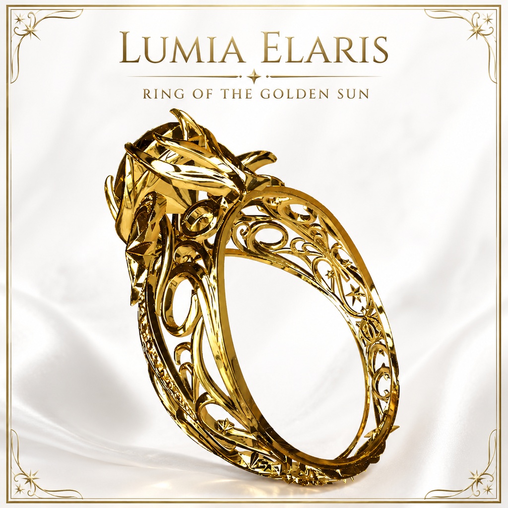 💍 Ring of the Golden Sun / 黄金の太陽の指輪 / 황금 태양의 반지 【🛍️2 Product Collection】