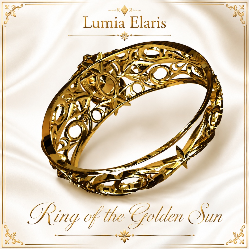 💍 Ring of the Golden Sun / 黄金の太陽の指輪 / 황금 태양의 반지 【🛍️2 Product Collection】