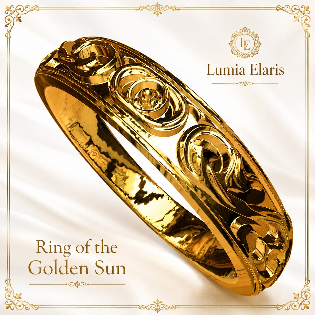 💍 Ring of the Golden Sun / 黄金の太陽の指輪 / 황금 태양의 반지 【🛍️2 Product Collection】