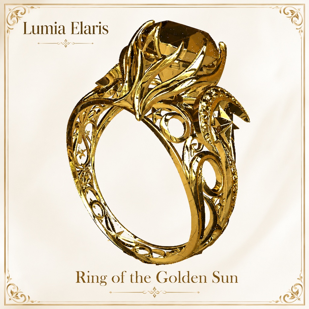 💍 Ring of the Golden Sun / 黄金の太陽の指輪 / 황금 태양의 반지 【🛍️2 Product Collection】