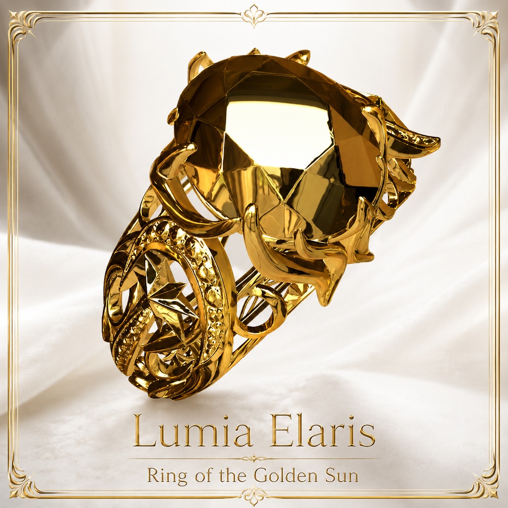 💍 Ring of the Golden Sun / 黄金の太陽の指輪 / 황금 태양의 반지 【🛍️2 Product Collection】