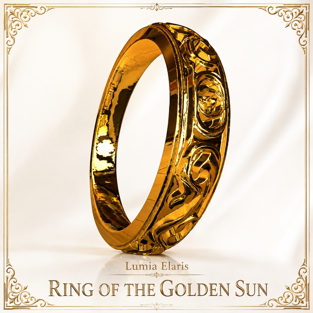 💍 Ring of the Golden Sun / 黄金の太陽の指輪 / 황금 태양의 반지 【🛍️2 Product Collection】
