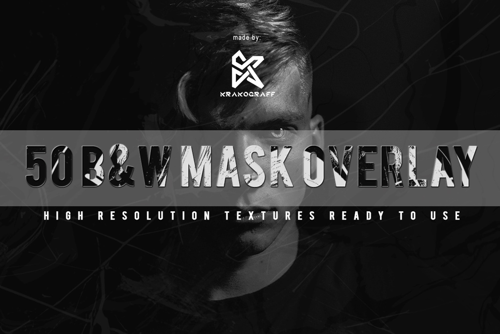 50 B&W Mask Overlay - 黒と白のマスク オーバーレイ
