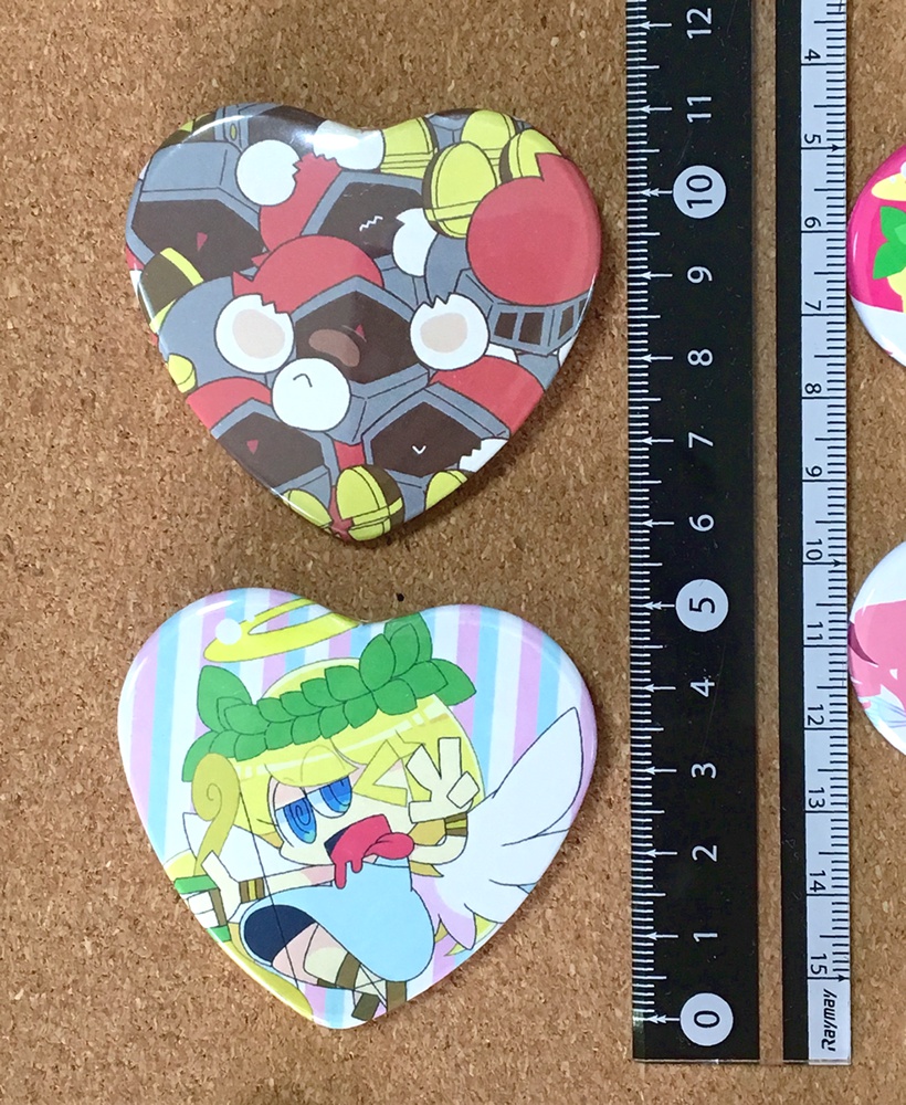 ハート缶バッジ