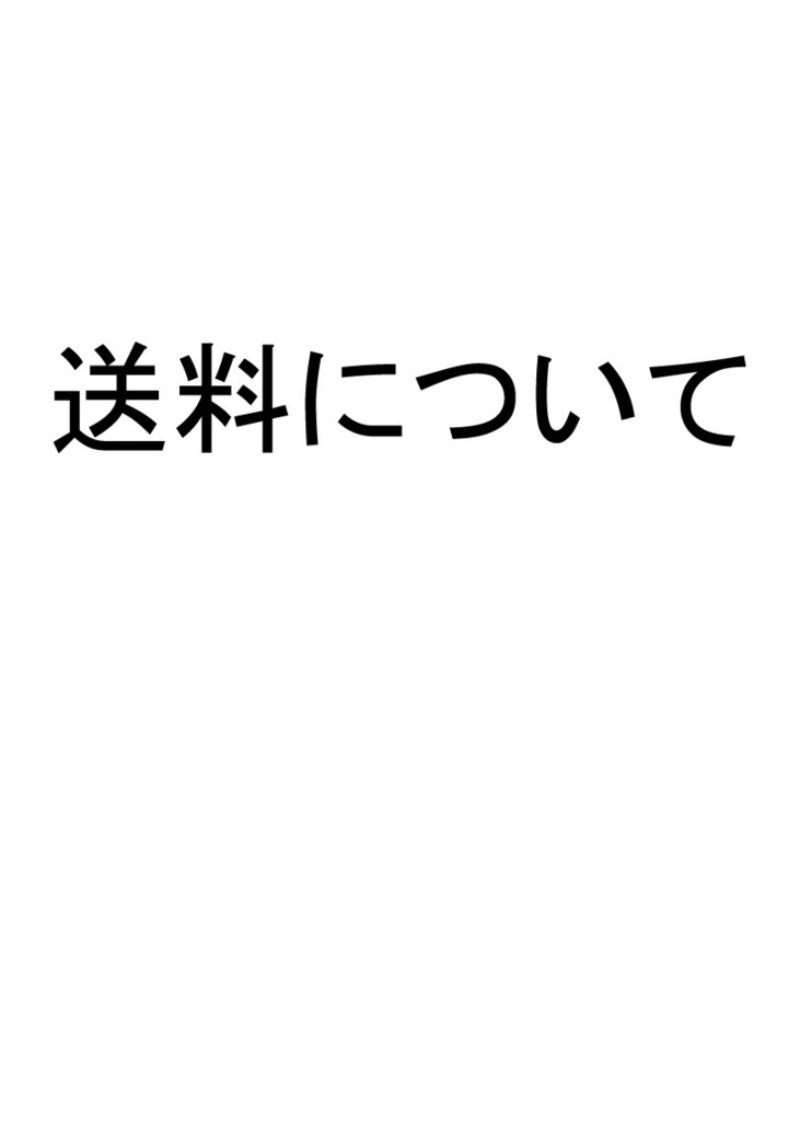 送料について／購入前に一読下さい