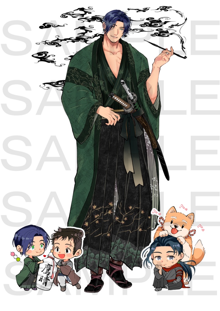 鷹晴(＋主桂&片割れ&こんぴらちゃん)アクスタ