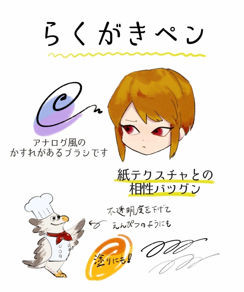 【Procreate】ちゃちゃっと描きやすいオリジナルブラシ2種