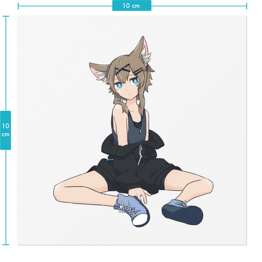 雨ノさくま(夏毛Ver)クリアステッカー