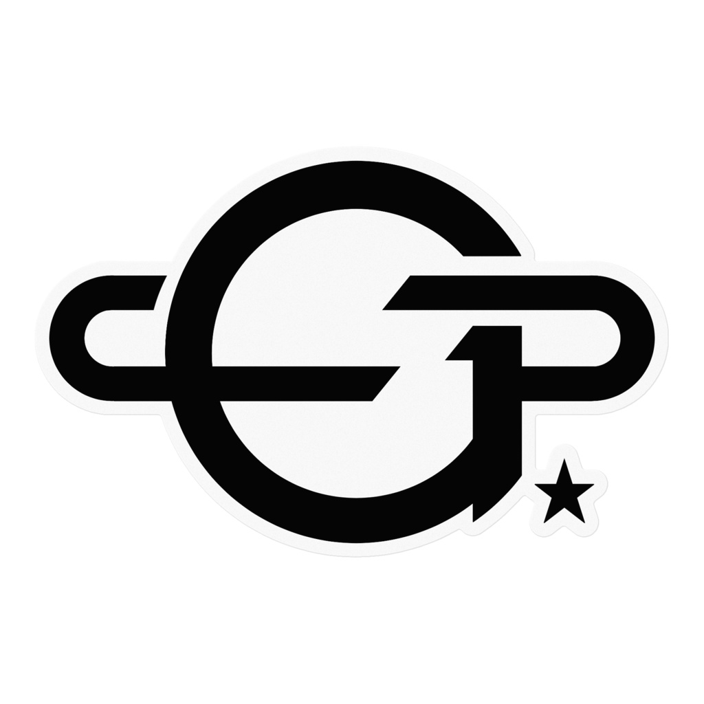 GureP.ネームロゴステッカー(白＆黒)