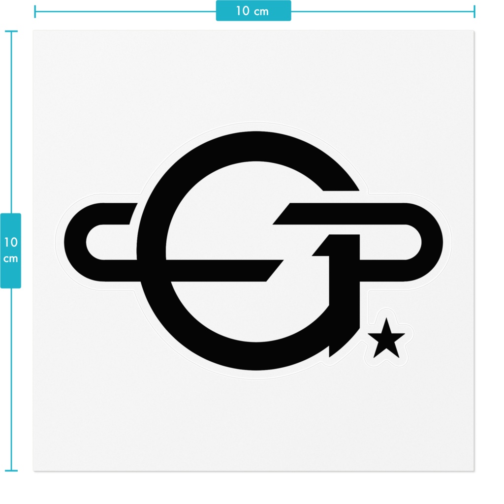GureP.ネームロゴステッカー(白&黒)