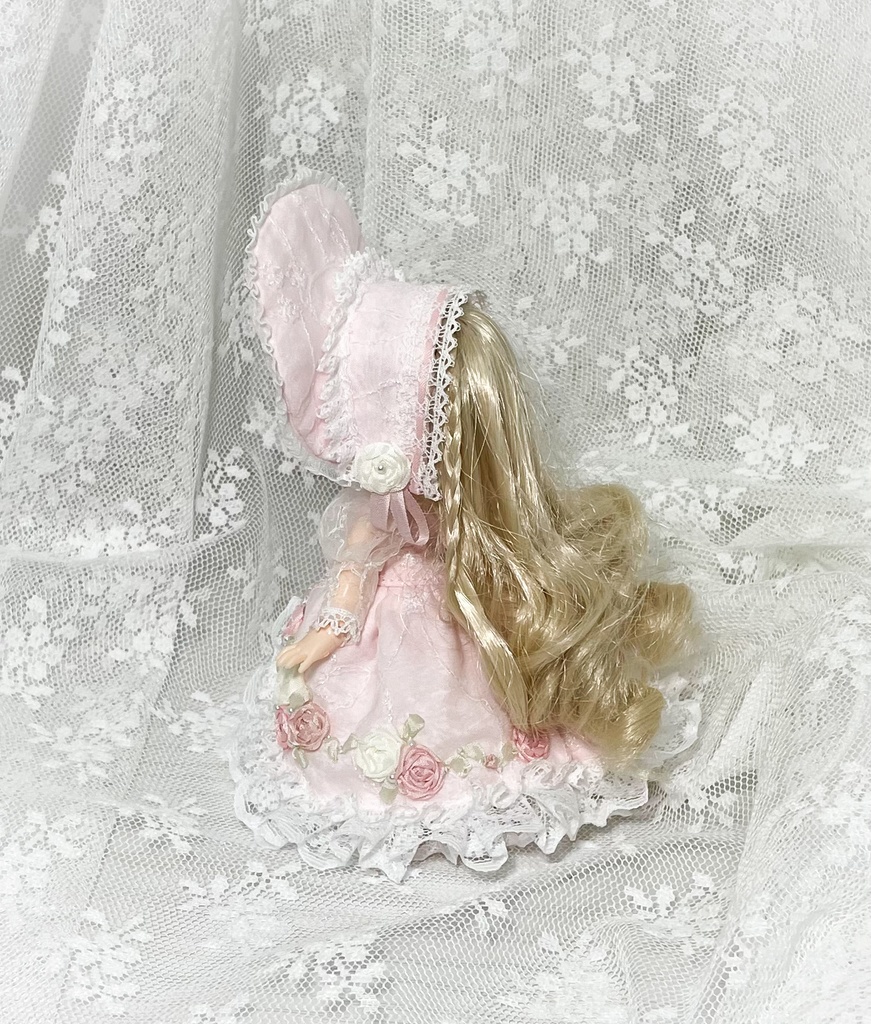 リボン刺繍ドレス ピンク