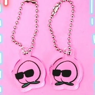 🍑アクリルボールチェーン（Peach）