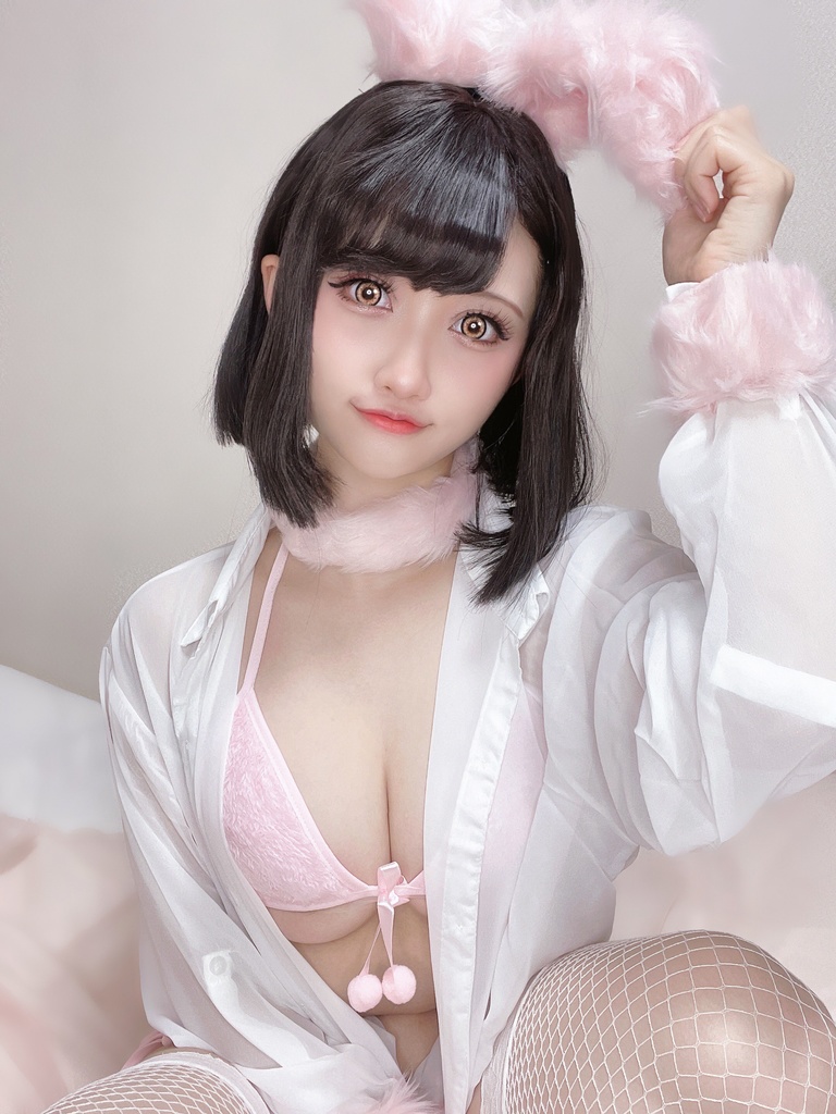 ♡ 彼シャツピンクうさぎ チェキ 2枚セット♡ハロウィン限定