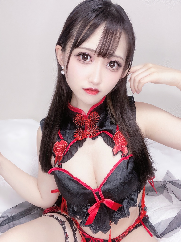 ♡ ランチェキ 黒×赤チャイナ 2枚セット ♡