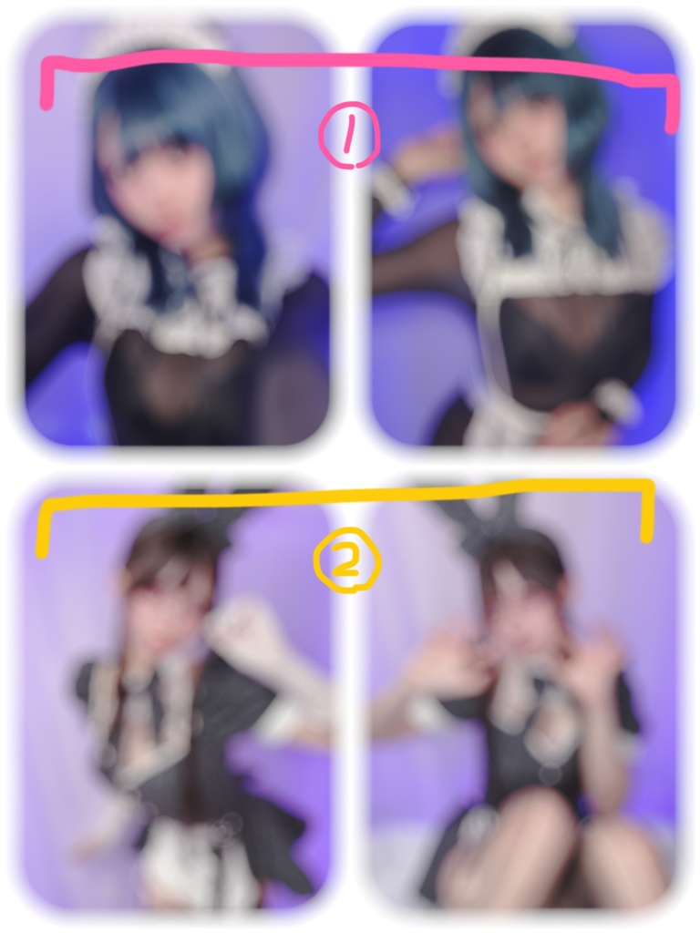 選べるチェキ❕1枚❕透けメイド/バニーメイド